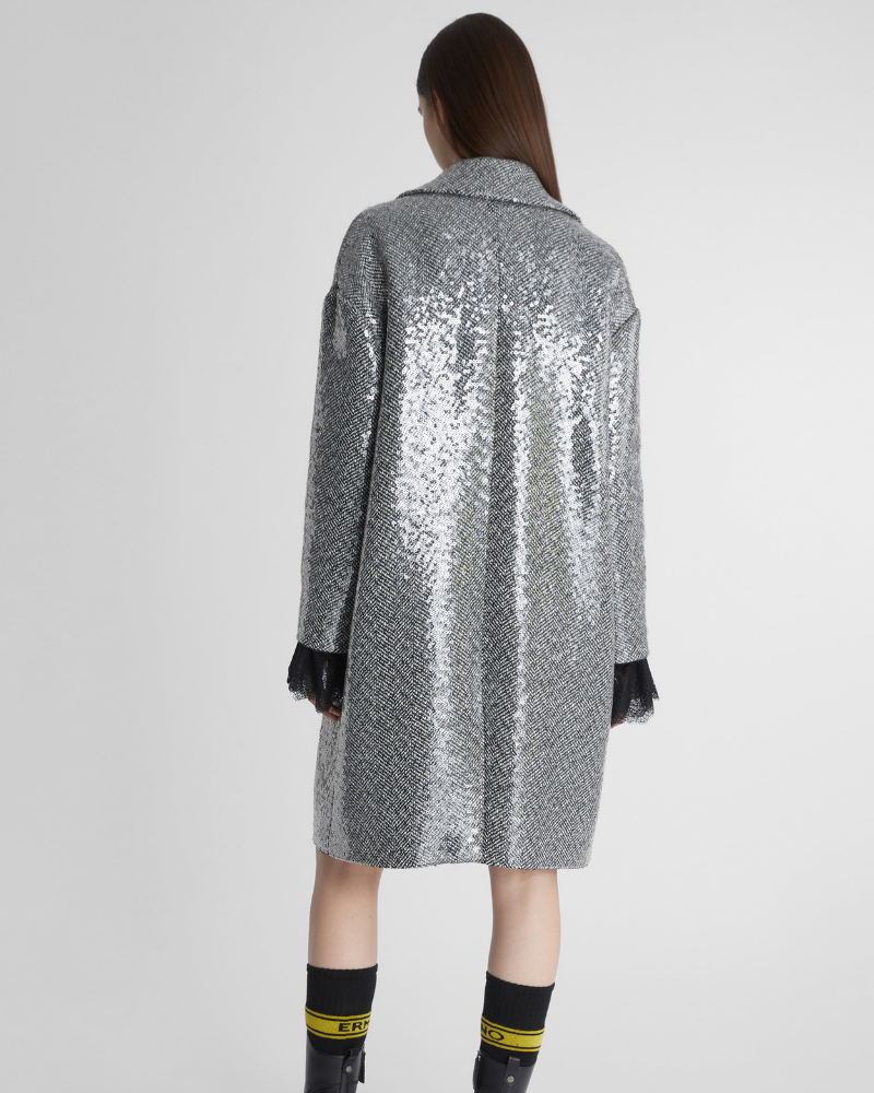 ERMANNO – CAPPOTTO SPIGATO CON PAILLETTES