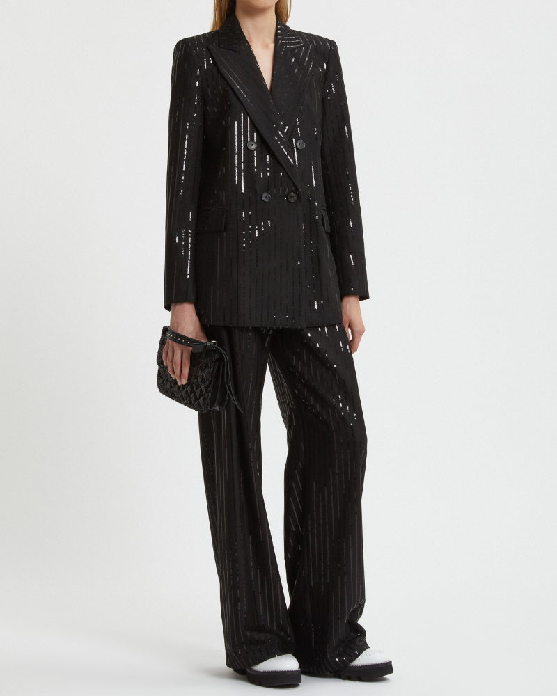 ERMANNO – BLAZER GESSATO CON PAILLETTES
