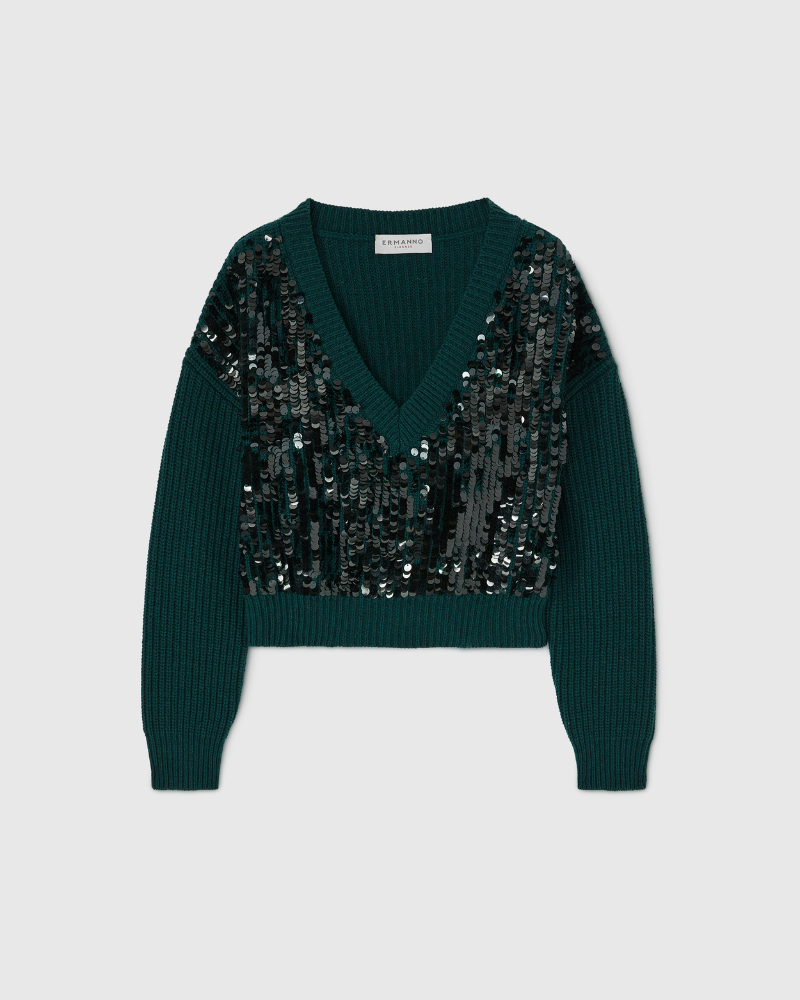 ERMANNO – MAGLIA CON PAILLETTES