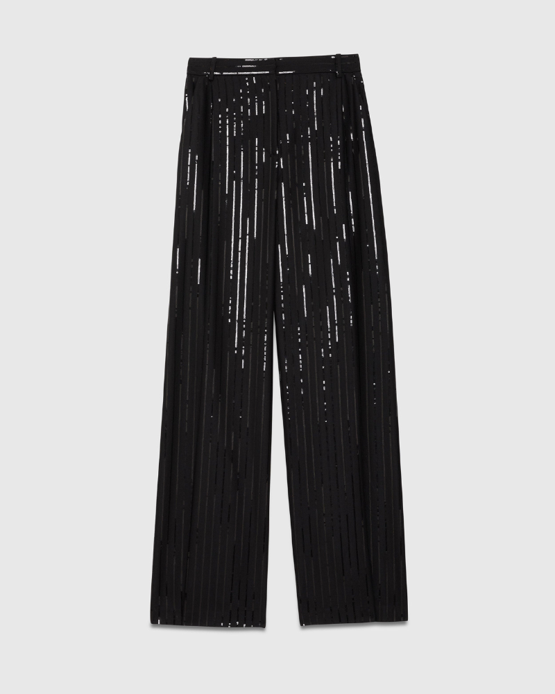 ERMANNO – PANTALONI GESSATI CON PAILLETTES