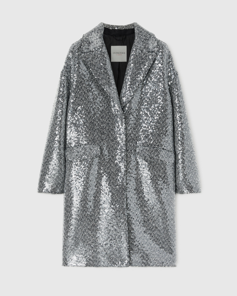 ERMANNO – CAPPOTTO SPIGATO CON PAILLETTES